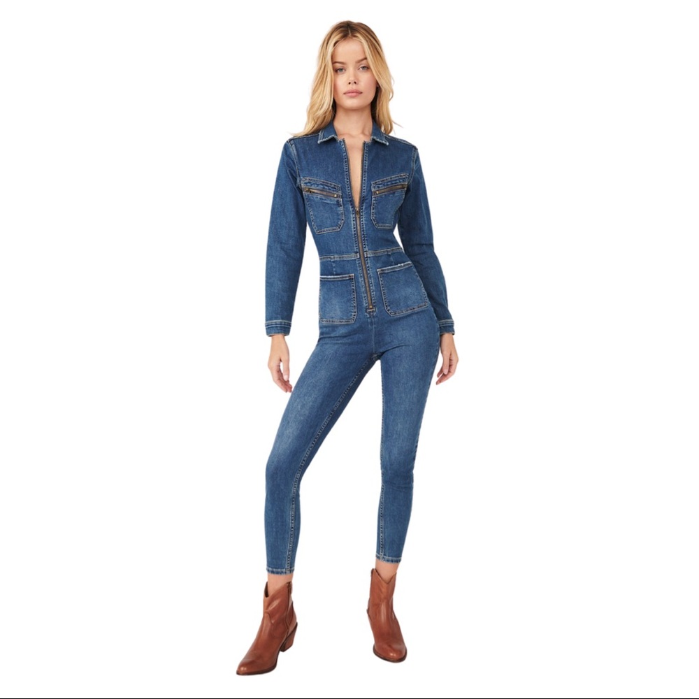 We The Free by Free People Lennox Denim Jumpsuit